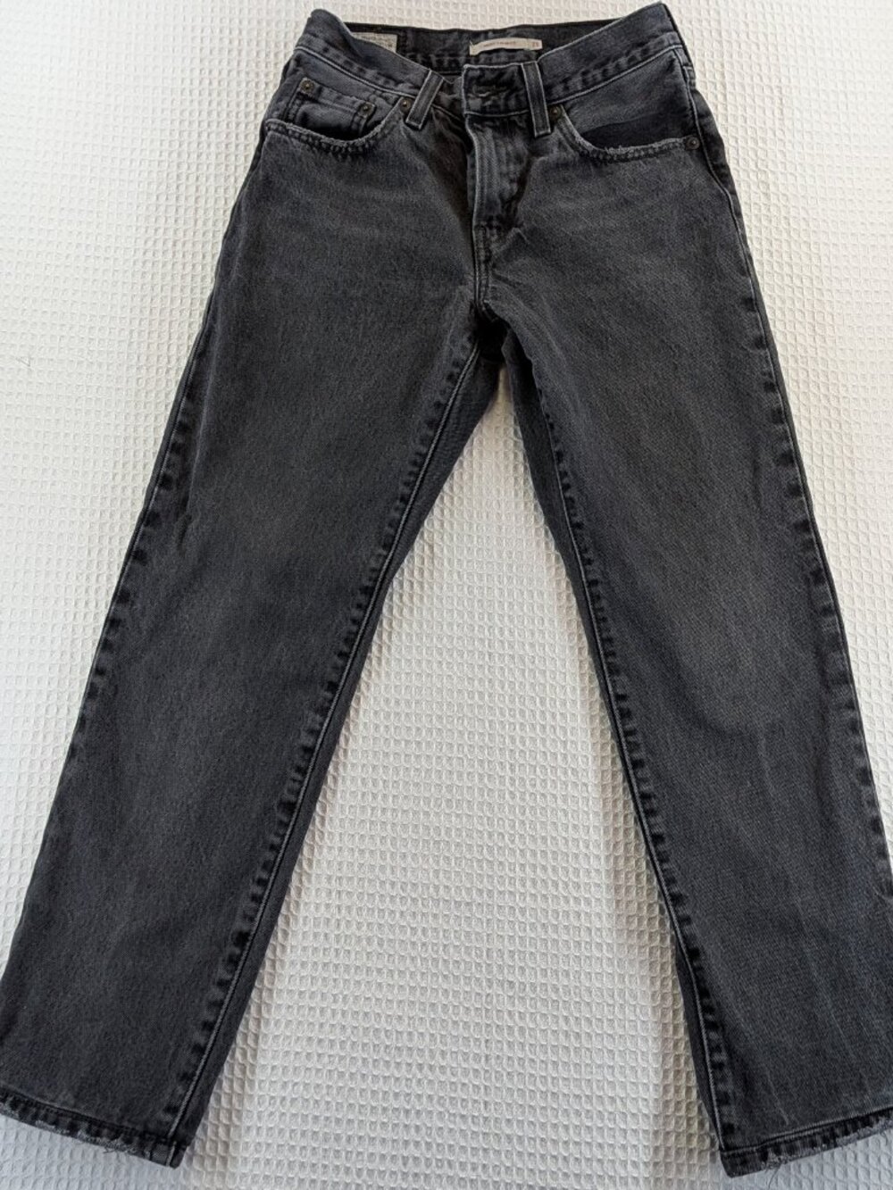 Levi's Premium Middy Straight Black Jeans Size 25